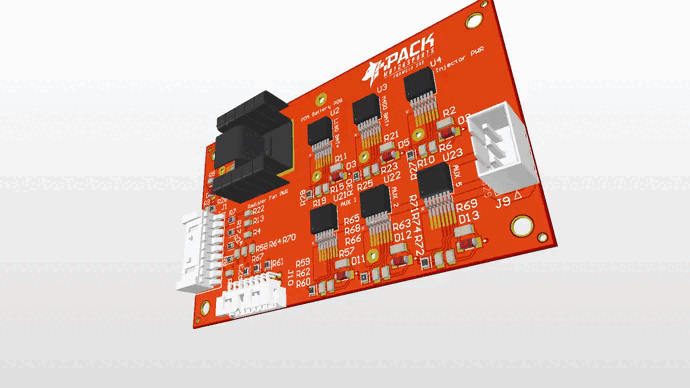 A rendering of the Smart High Side Switch PCB